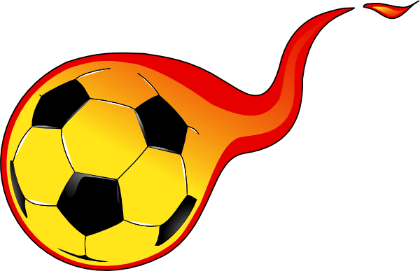 Flaming Soccer Ball Clip Art - vector clip art online ...