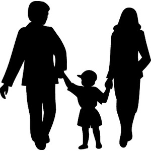Clipart family silhouette transparent