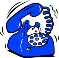comic telephone ringing - vector Clip Art