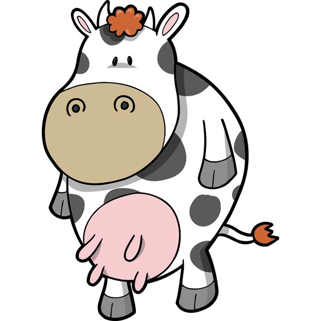 Really cute cow clipart - ClipartFox