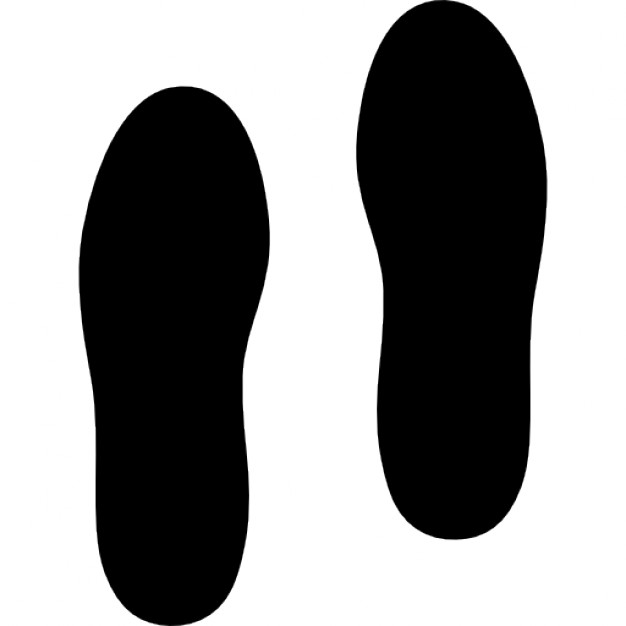 Footprint of shoes silhouette Icons | Free Download
