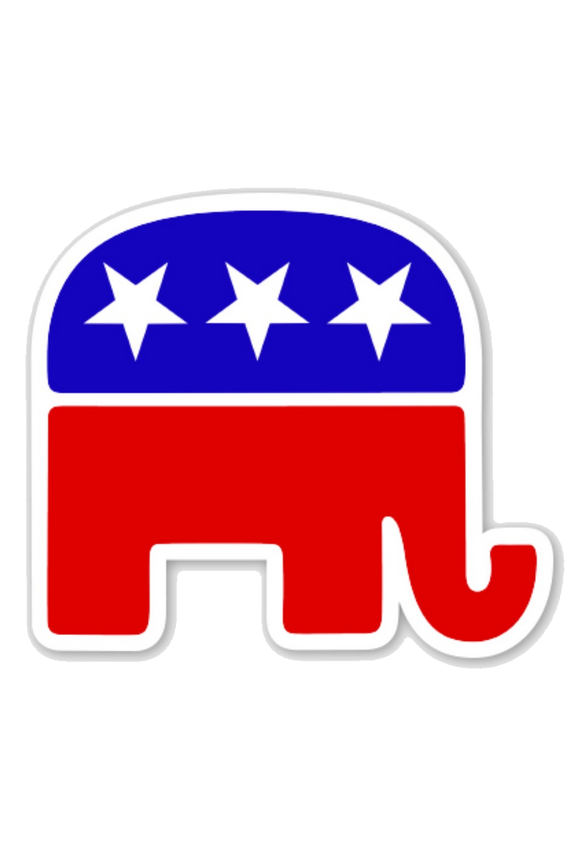 GOP Elephant Sticker (Red and Blue) - Future Female Leaders