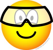 Man wearing safety glasses clipart