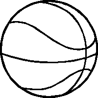 Basketball clipart outline png