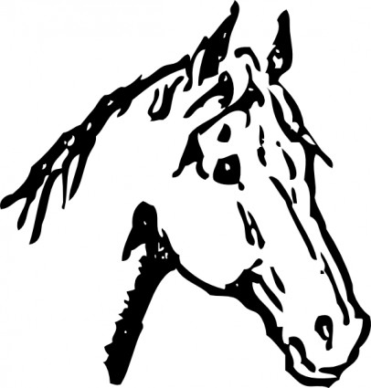 Horse head clip art free