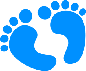 Baby boy footprints clip art