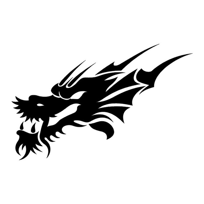 Black Dragon Face Clipart - Free to use Clip Art Resource