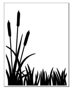 Silhouette Of Cattails - ClipArt Best