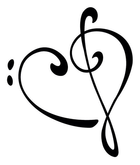 Music Heart Tattoo | Heart Tattoos ...