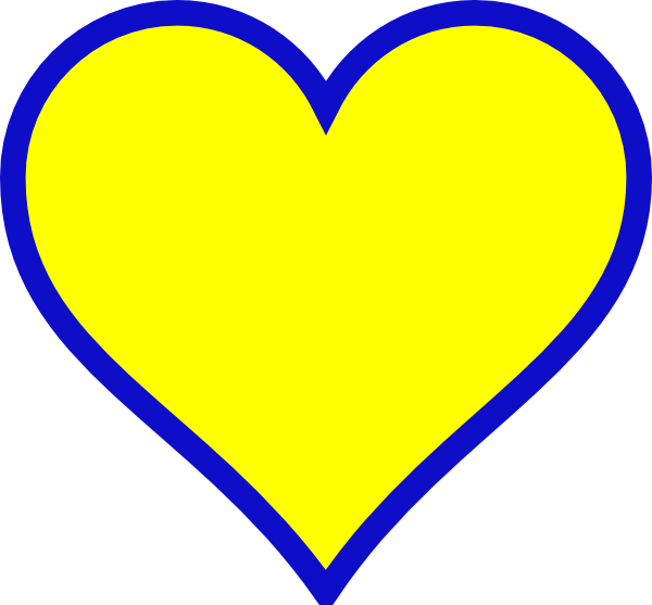 clip art yellow heart - photo #33