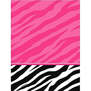 Amazon.com: Pink and Zebra Print Plastic Table Cover Party ...