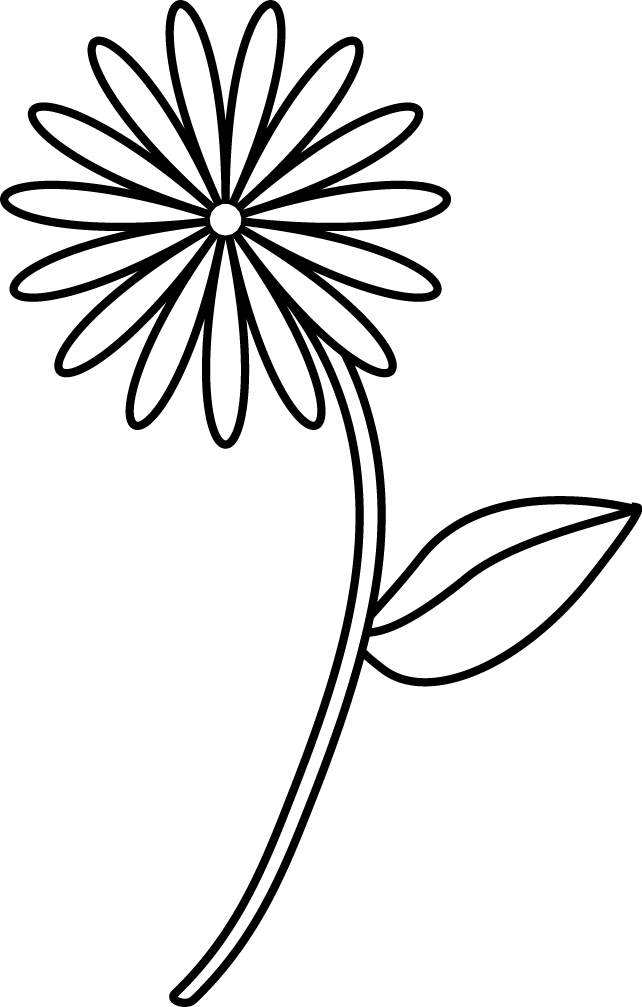508 views Best Photos of Line Drawings Of Flowers - Flower Clip Art Black ...