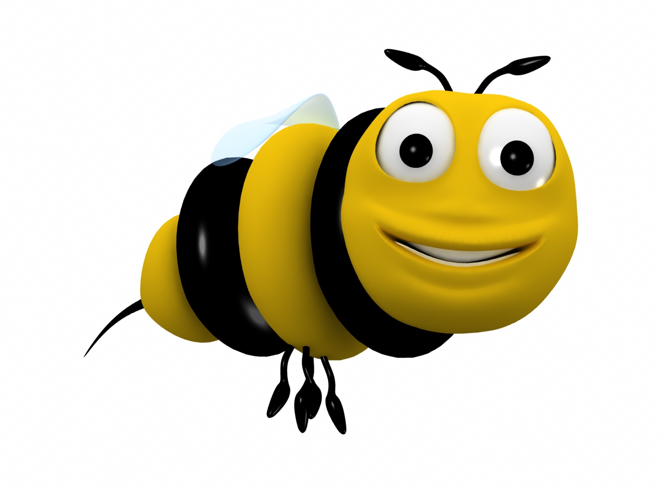 Bee cartoon character 3D Model animated rigged MAX OBJ 3DS FBX C4D ...