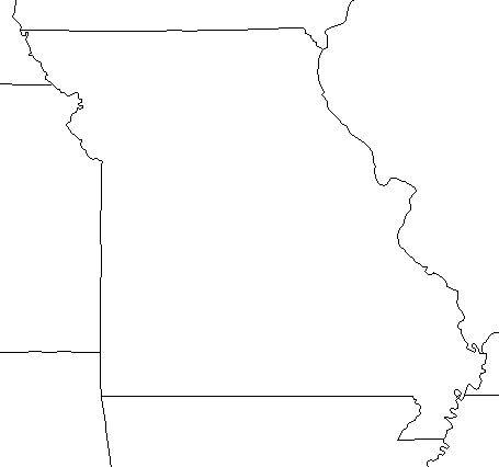 Free Blank Outline Map of Missouri