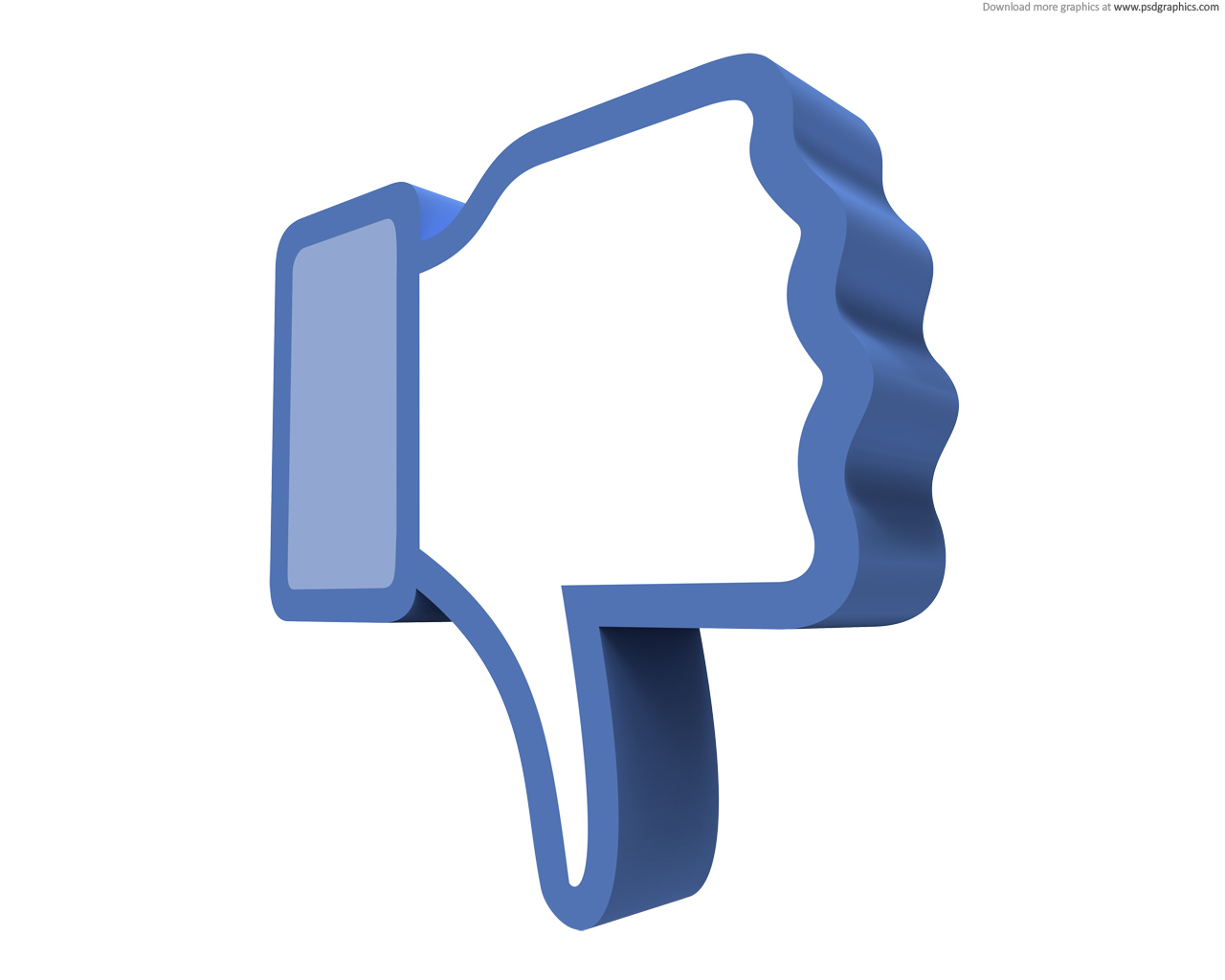 Like and dislike symbols, 3D thumbs up and down | PSDGraphics