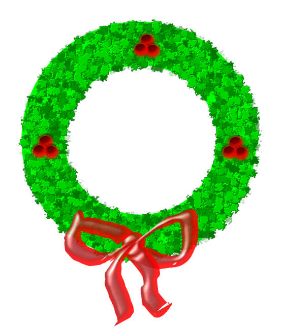 Clip Art: Wreath Christmas Xmas Holiday Art ...