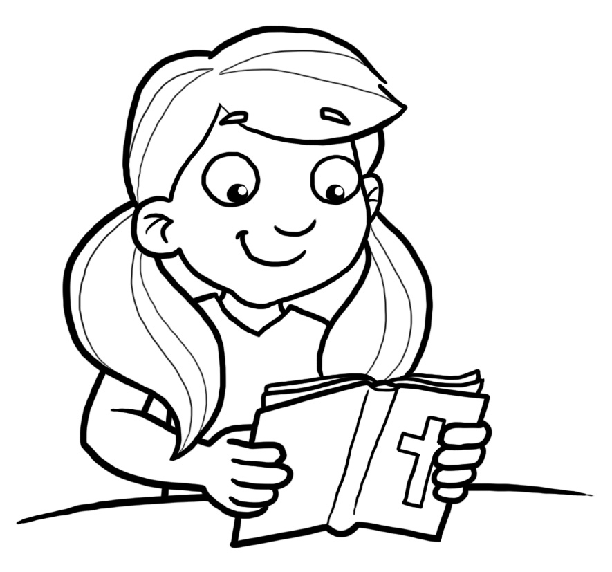 Girl Reading Bible | MyChurchToolbox.