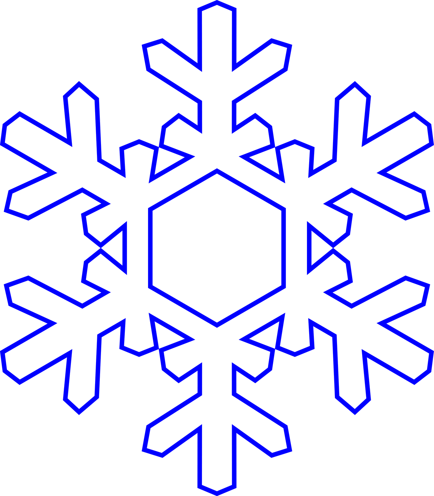Snowflake Outline | Free Download Clip Art | Free Clip Art | on ...