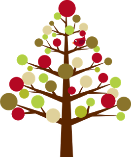 Free modern christmas tree clip art