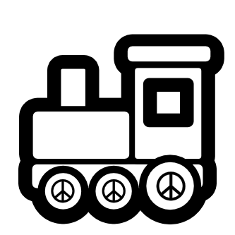 Clipartist.net » Clip Art » Toy Train Icon Black White Line Art ...
