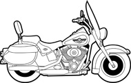 Free Black and White Transportation Outline Clipart - Clip Art ...