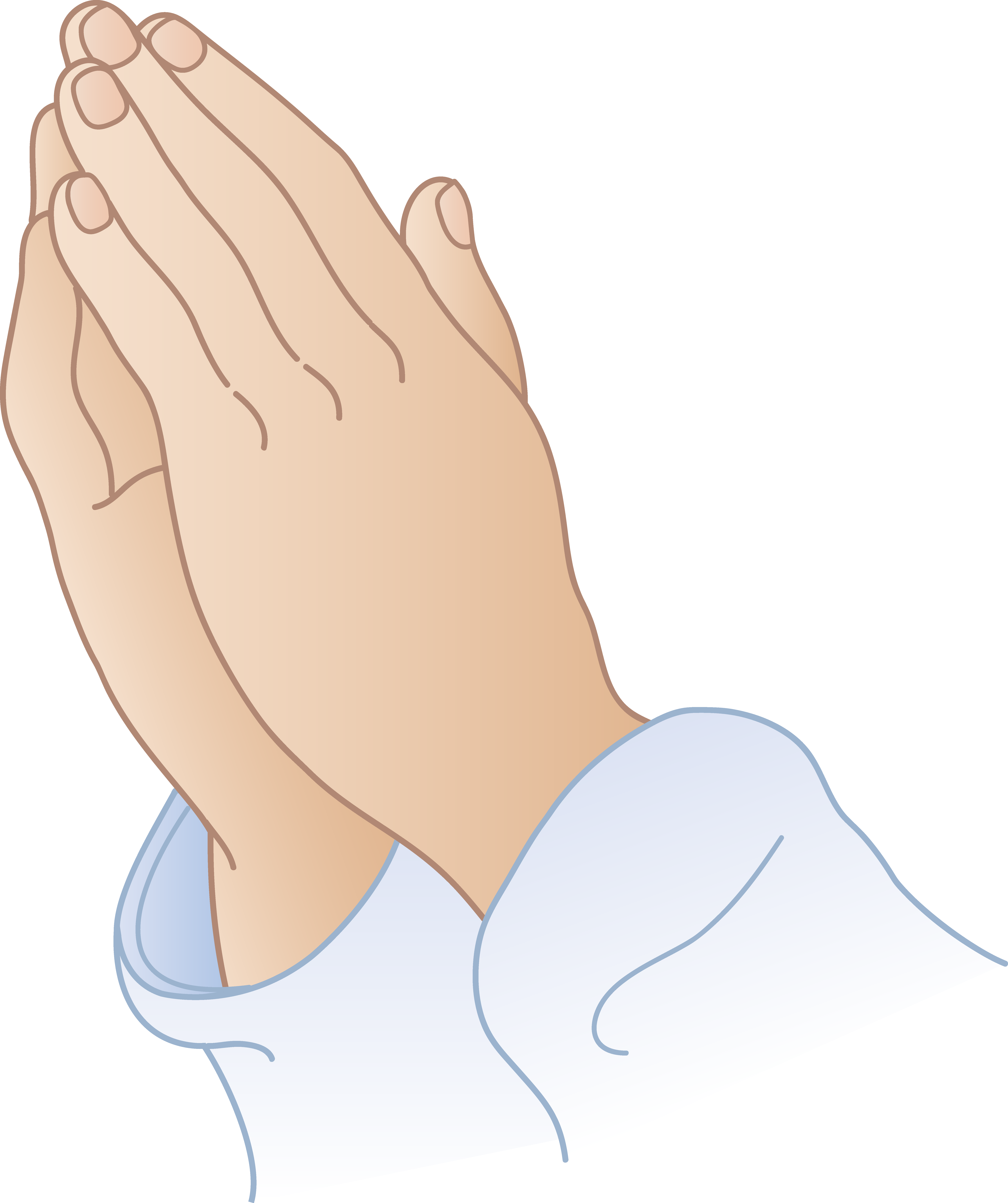 Cartoon Praying Hands