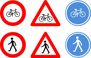 Bicycle Traffic Signs Clip art - Symbols - Download vector clip ...