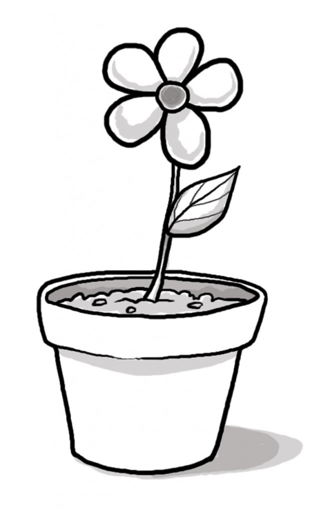 Clipart black and white images of pot