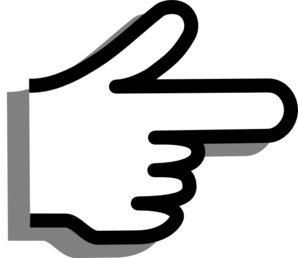 Hand Pointing Clipart Black And White - Free ...