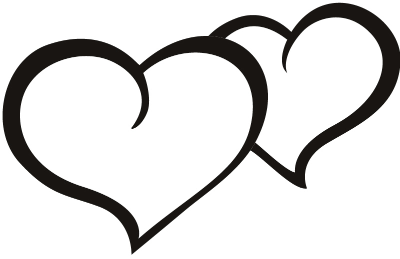 Outline Of Hearts - ClipArt Best