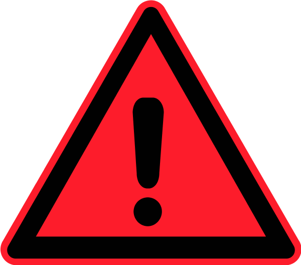 warning sign exclamation mark triangle - vector Clip Art