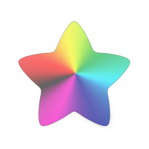 Rainbow Star Sticker | Zazzle