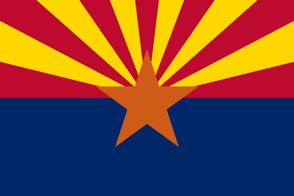 Arizona: Flags - Emblems - Symbols - Outline Maps