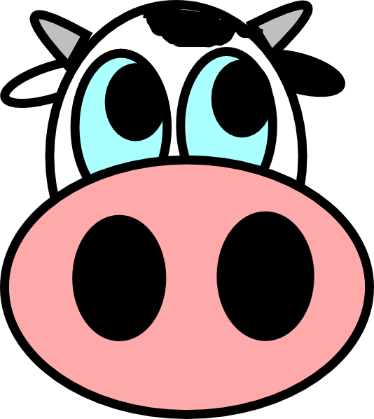 Cute Cartoon Cow Head Cartoon | Volvoab