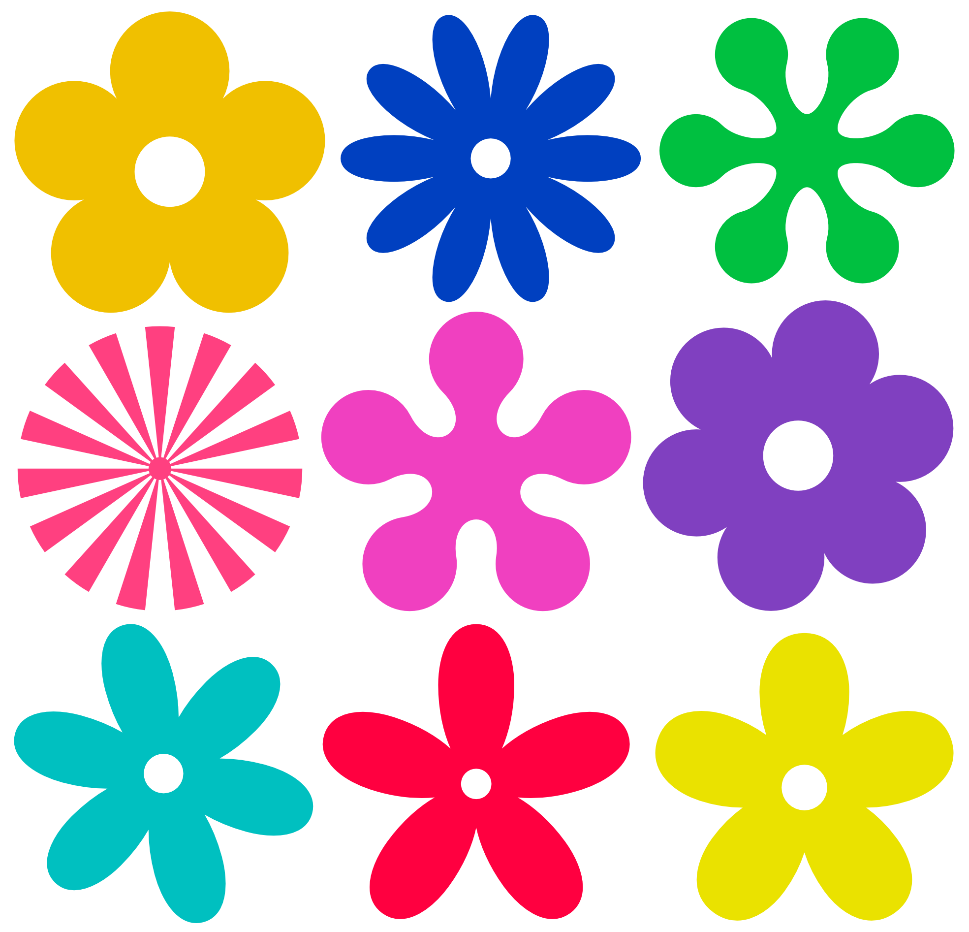 Hippie Daisies And Flowers Clipart - ClipArt Best