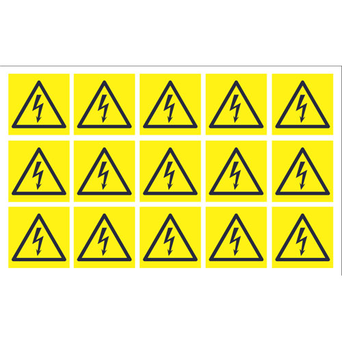 High voltage symbol stickers. [PACK OF 15] REF: W269. - Archer ...