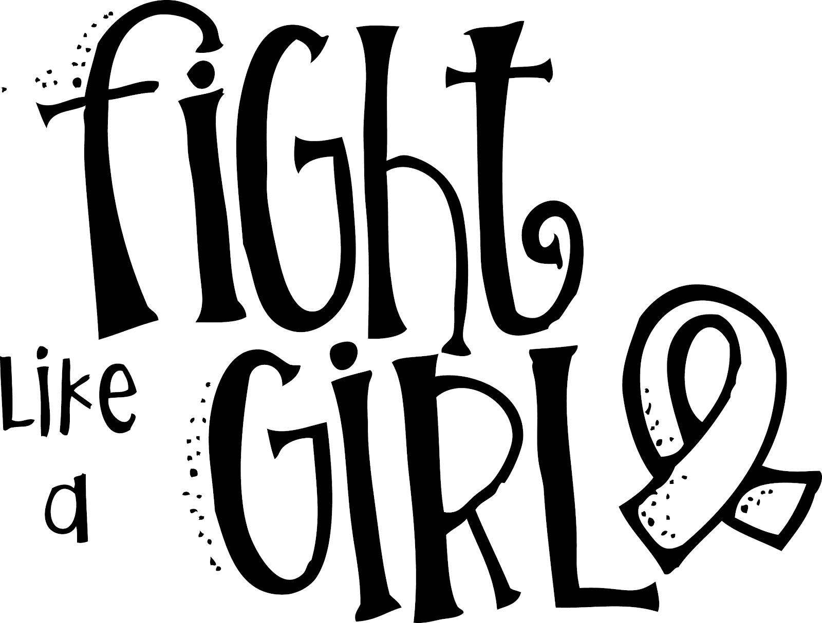 Fight Like A Girl Clipart