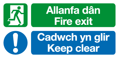 Safe Conditions sign | Health and Safety Signs | Welsh and English