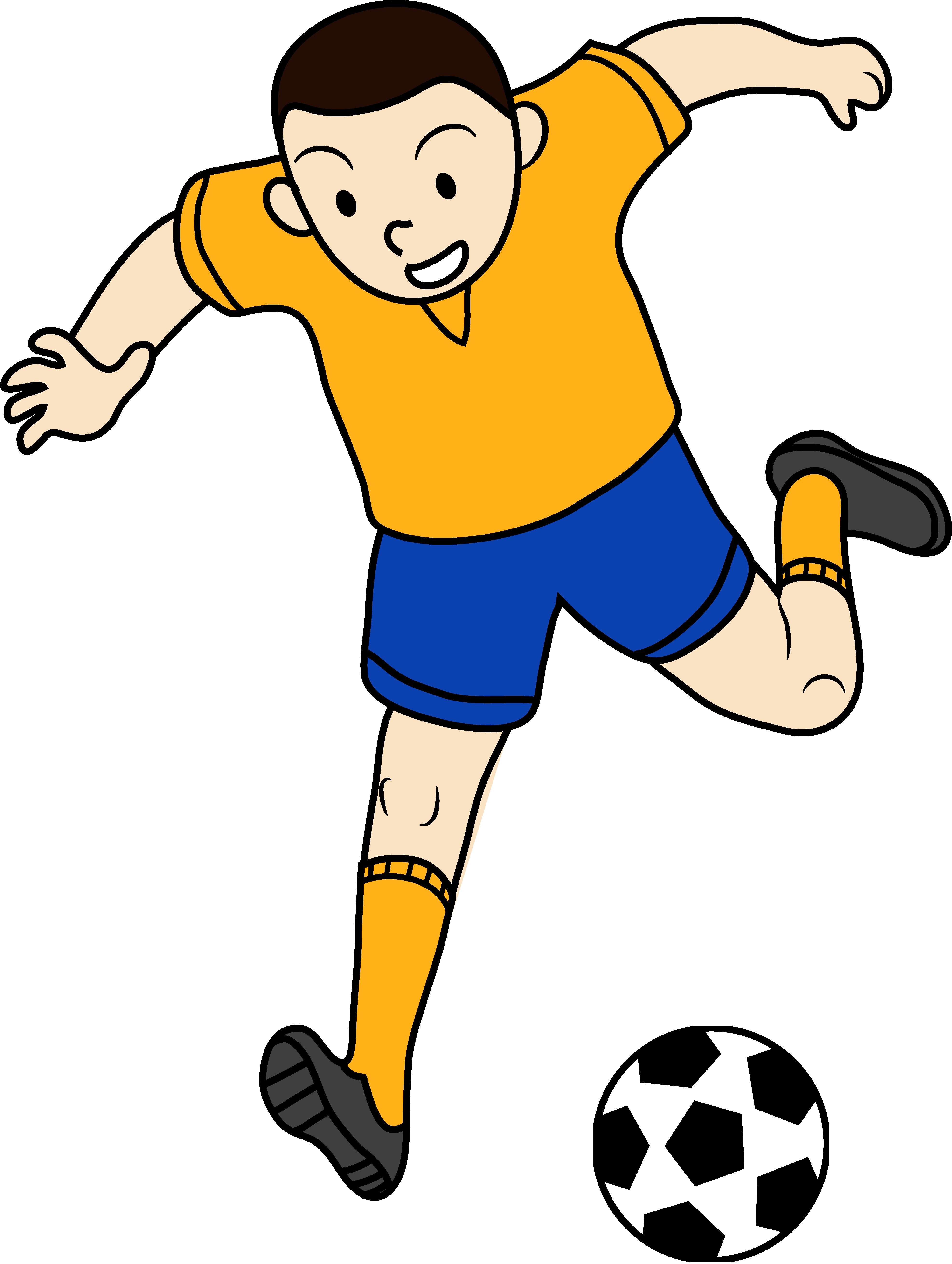 476 views Man playing football clipart