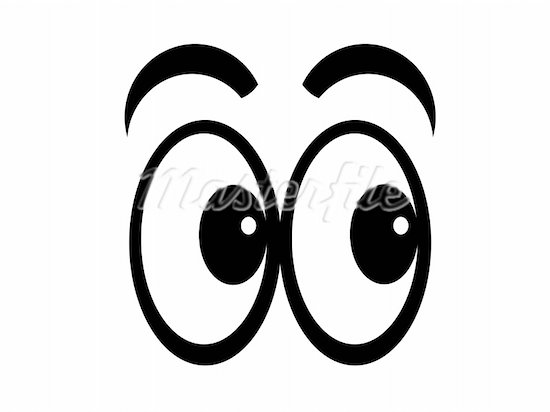 Animated eyes looking to the left clipart