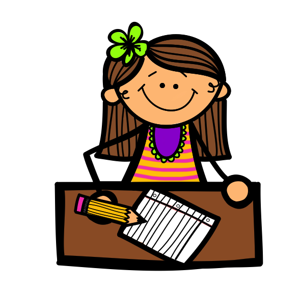 clipart of a girl writing - photo #25