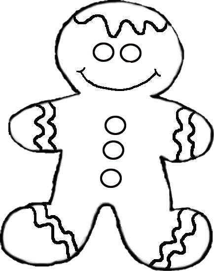 clip art gingerbread man outline - photo #31