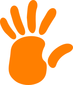 Orange Left Hand Clip Art - vector clip art online ...