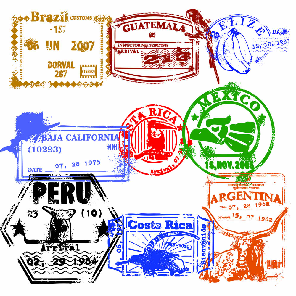 travel stamps clipart free - photo #15