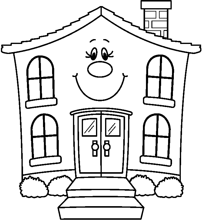 free black and white clip art house - photo #10