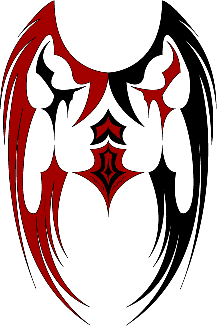 Wing Tattoo Design Finished
