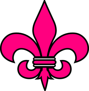Pink Fleur De Lis Court clip art - vector clip art online, royalty ...