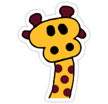 Cartoon Giraffe" Stickers by Nick Martin | Redbubble