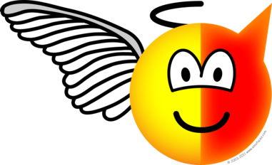 Angel or devil emoticon : Emoticons @ emofaces.com