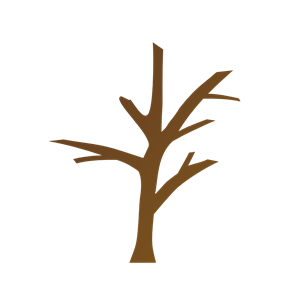 Tree with bare branches clipart